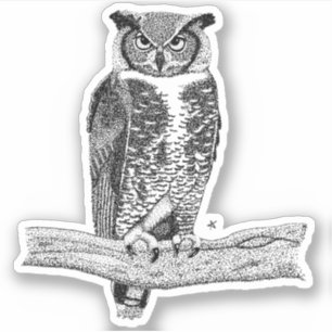 Horned Owl Aufkleber