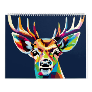 Horned Reh Pop Art Kalender