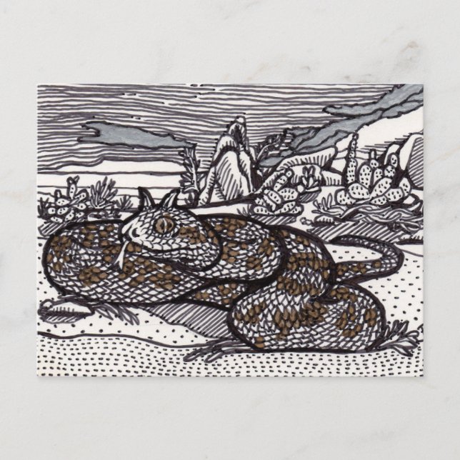Horned Viper Postkarte (Vorderseite)