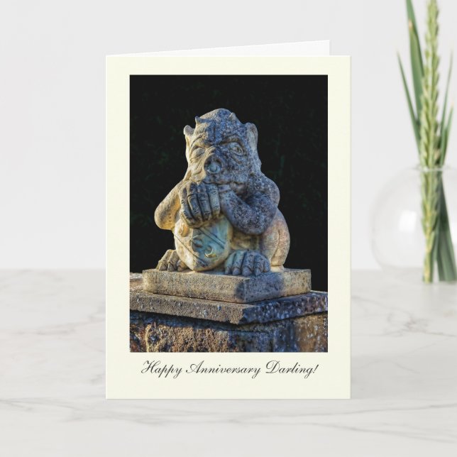 Horned Wary Grotesque - Happy Anniversay Darling Karte (Vorderseite)