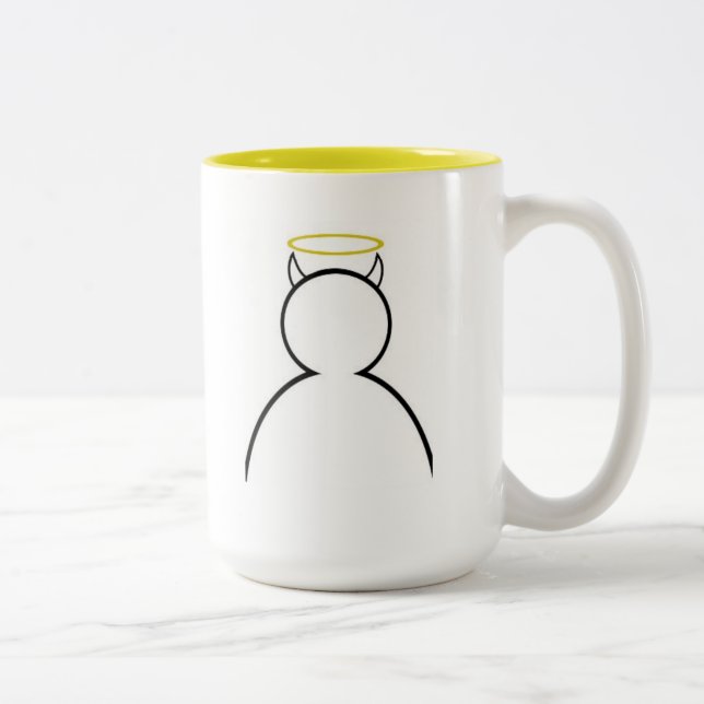 Hörner behalten meinen Halo herauf Tasse (Rechts)