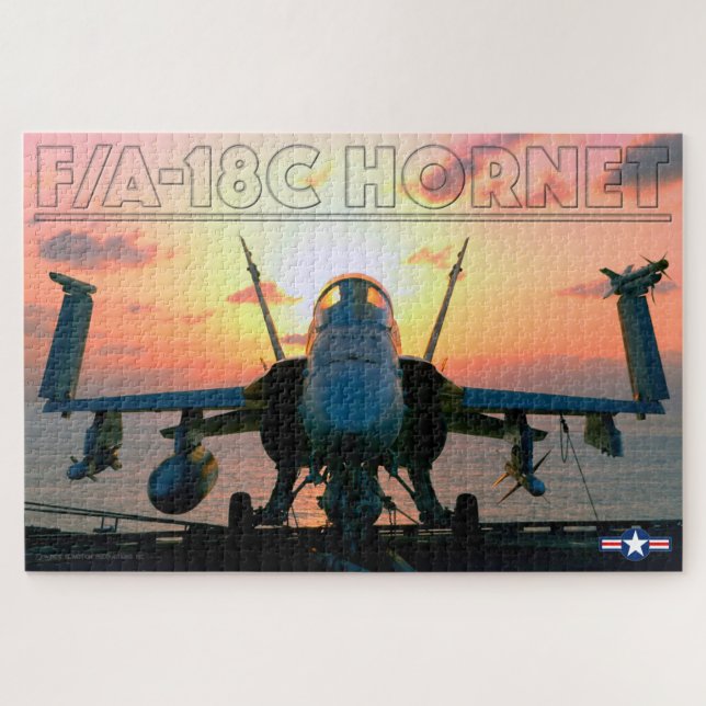 HORNET SUNSET F/A-18C (20x30 INCH) Puzzle (Horizontal)