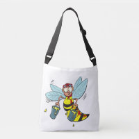 Hornet Wespe Biene mit zwei Eimern Honig