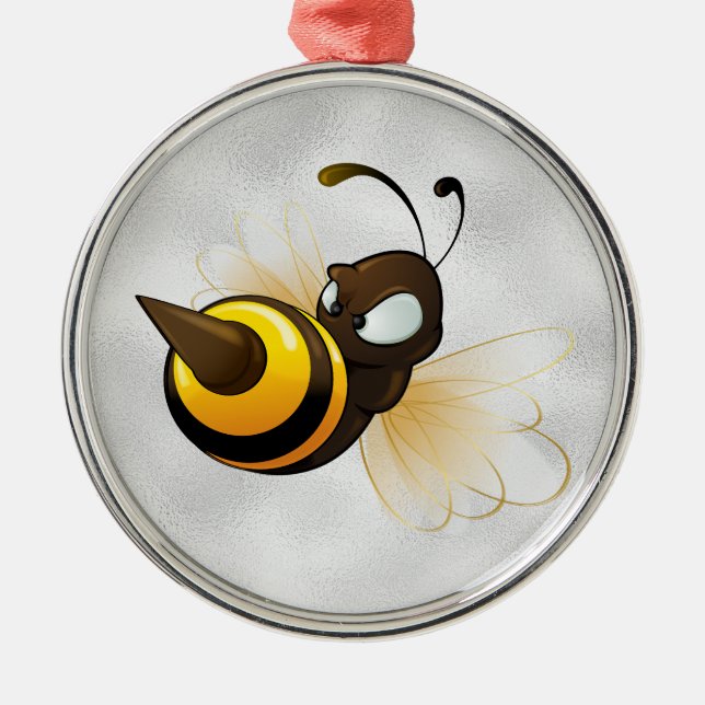 Hornets Mascot Ornament Aus Metall (Vorne)