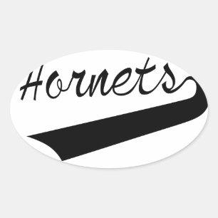 Hornets Ovaler Aufkleber