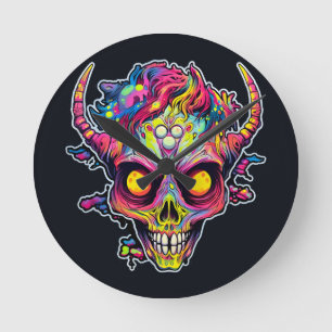 Hornhaut-Dämon Runde Wanduhr