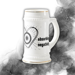Hornhaut, Schwarzes Böse Augenschutz-Monogramm Bierglas