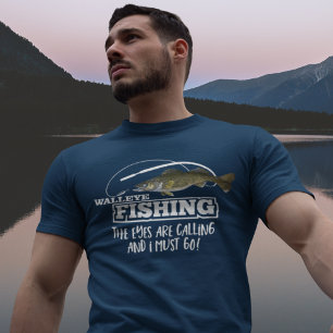 Hornhautfleck-Fischen-Zitat trägt Hobby Angelrute T-Shirt
