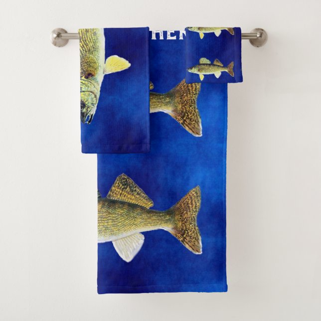 Hornhautfleck-Spiesse auf tiefem blauem Badhandtuch Set (Insitu)