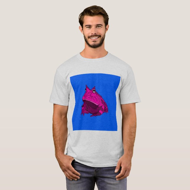 Horniger Frosch-Pop-Kunst T-Shirt (Vorne ganz)