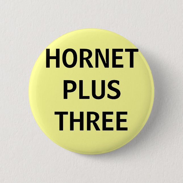 HORNISSE PLUS DREI BUTTON (Vorderseite)