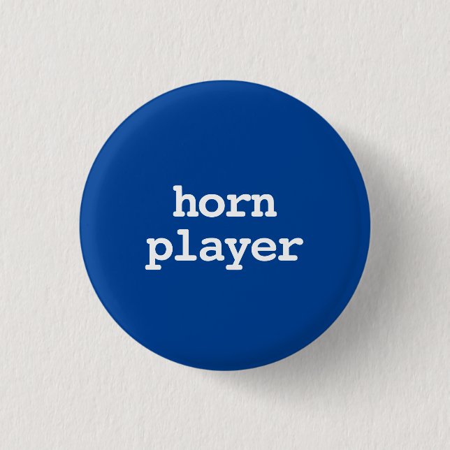 Hornist-Typografie Button (Vorderseite)