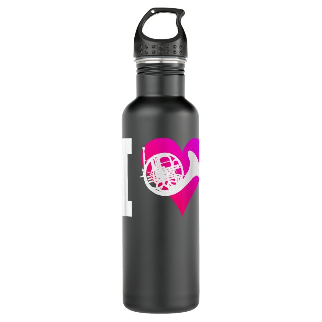 Hornisten Hornist Men_s French Horn Player French  Edelstahlflasche (Vorderseite)