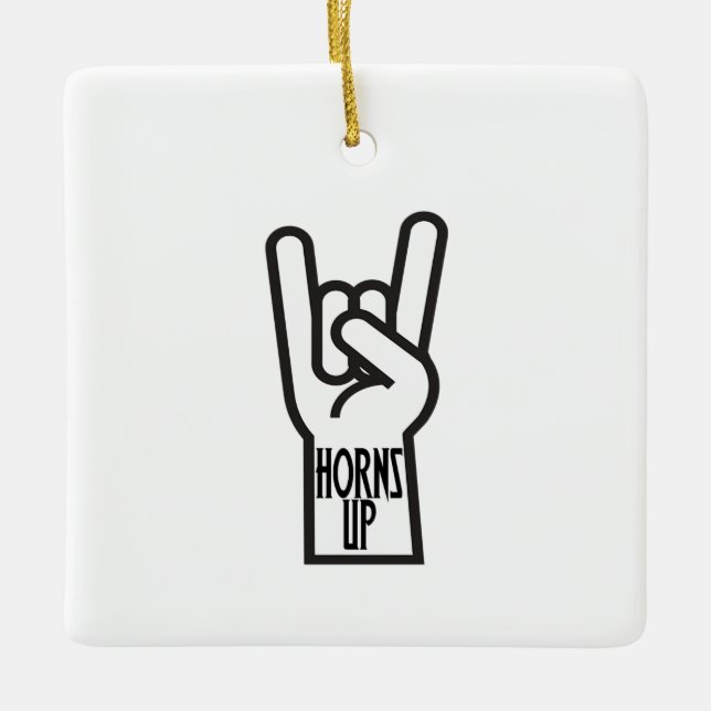 Horns Up Keramikornament (Vorderseite)