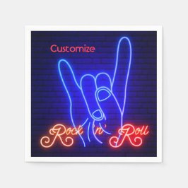 Horns Up Rock 'n Roll Serviette