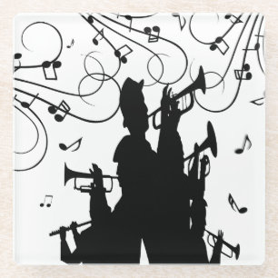 Hornsection Trompete Jazz-Musik Glasuntersetzer