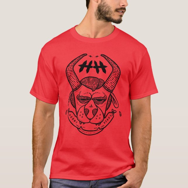 HORNY HENRY RED DEVIL T-Shirt (Vorderseite)