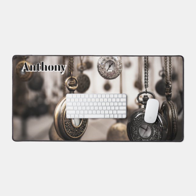 Horologin Clock Watch Personalisiert Schreibtischunterlage (Tastatur & Maus)