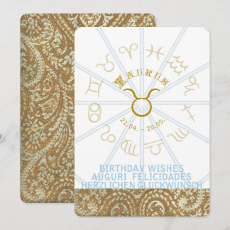 HOROSCOPE ~ Birthday Invite - Taurus Einladung