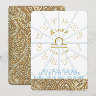 HOROSCOPE ~ Geburtsdatum Einladung - Libra