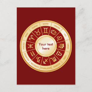 Horoscope Mandala Einladungspostkarte