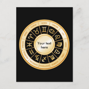 Horoscope Mandala Einladungspostkarte