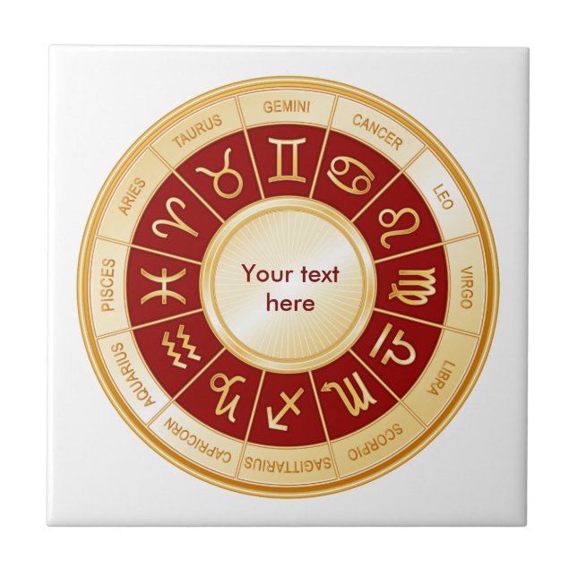 Horoscope Mandala Fliese (Vorderseite)