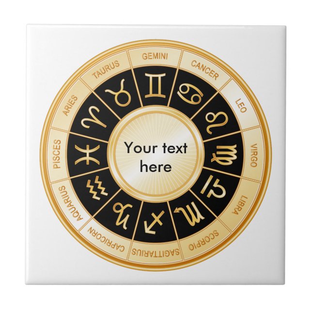 Horoscope Mandala Fliese (Vorderseite)