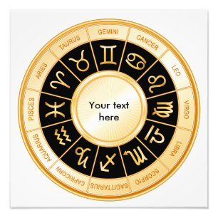Horoscope Mandala Fotodruck