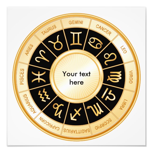 Horoscope Mandala Fotodruck (Vorne)