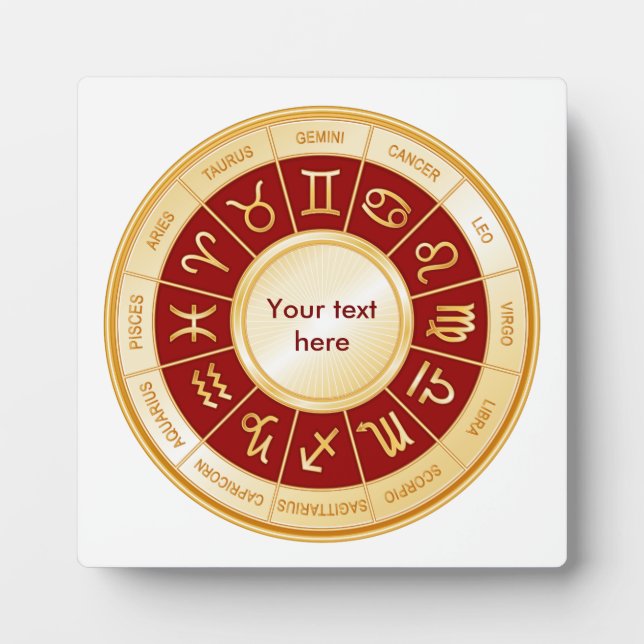 Horoscope Mandala Fotoplatte (Vorderseite)