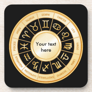 Horoscope Mandala Getränkeuntersetzer