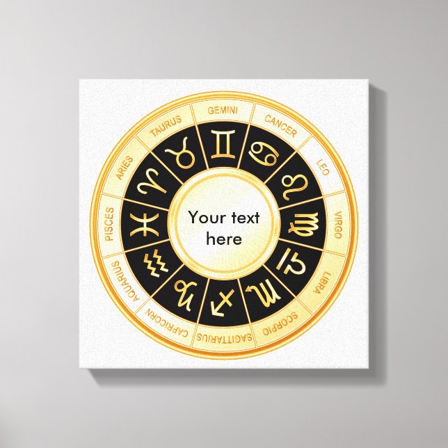 Horoscope Mandala Leinwanddruck (Vorderseite)