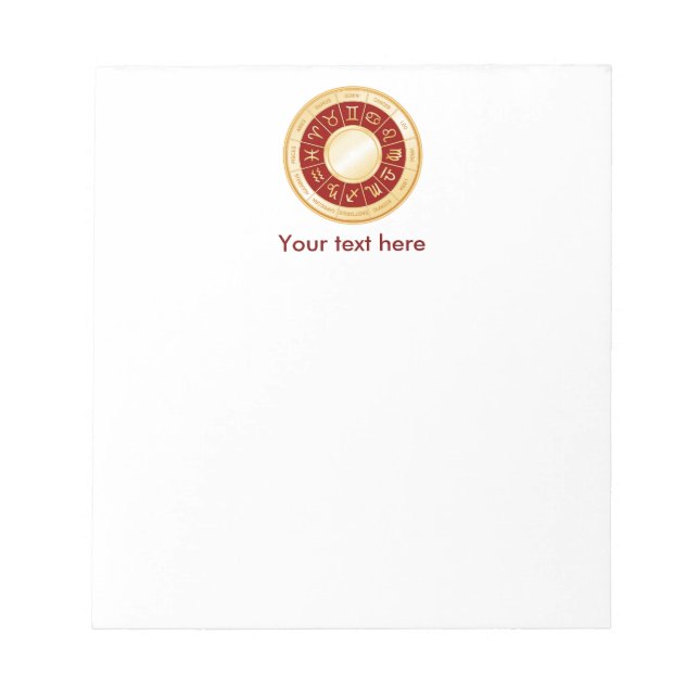 Horoscope Mandala Notizblock (Vorderseite)