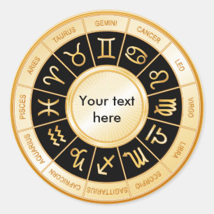 Horoscope Mandala Runder Aufkleber