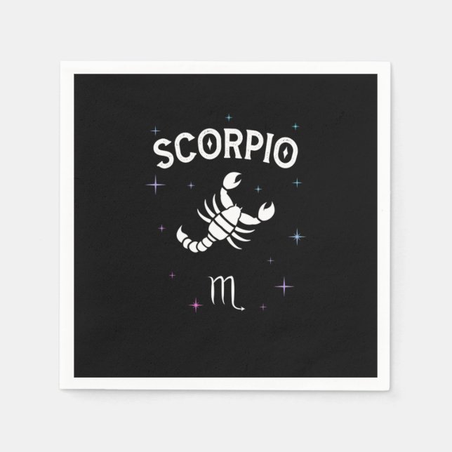 Horoscope Scorpio Symbol Zodiac Sign Costume Serviette (Vorderseite)