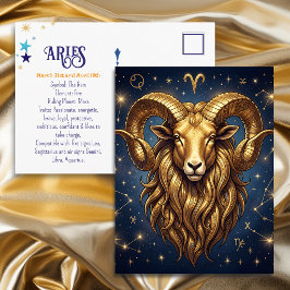 Horoscope Sign Aries | Keeping in Touch Postkarte