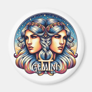 Horoscope Sign Gemini   Twins Astrologie-Zeichen Magnet