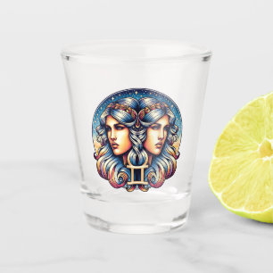 Horoscope Sign Gemini Twins Astrologie-Zeichen Schnapsglas
