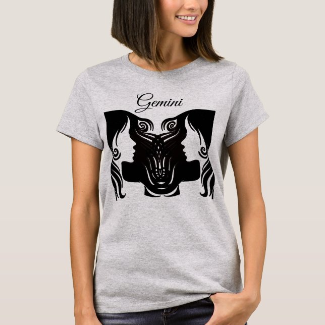 Horoscope Sign Gemini Zodiac Twins Shirt (Vorderseite)