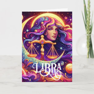 Horoscope Sign Libra Zodiac Ethereal Geburtstag Karte