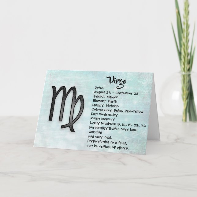 Horoscope Virgo Birthday Karte (Vorderseite)