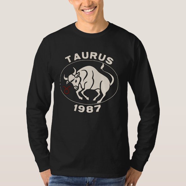 Horoscope Zodiac Sign Bull Taurus 1987 T-Shirt (Vorderseite)