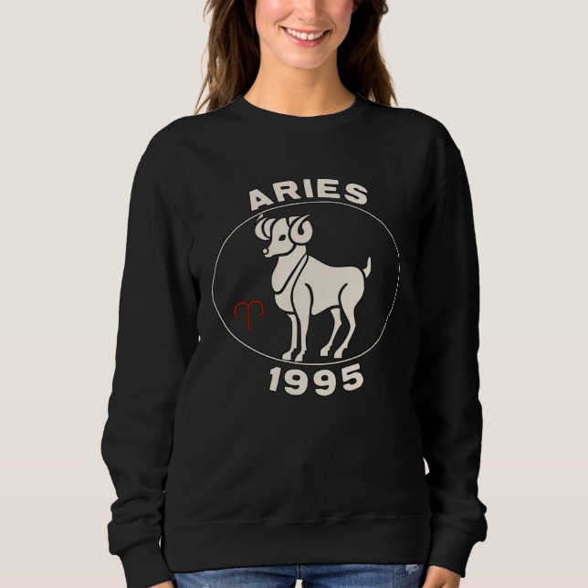 Horoscope Zodiac Sign Ram Aries 1995 Sweatshirt (Vorderseite)