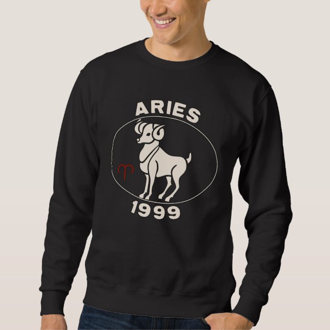 Horoscope Zodiac Sign Ram Aries 1999 Sweatshirt (Vorderseite)
