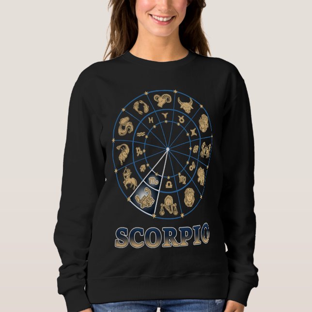Horoskop Ascendant Zodiac Sign Scorpio Sweatshirt (Vorderseite)