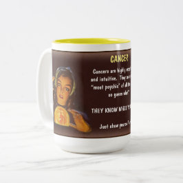 Horoskop: CANCER (mit G) Zweifarbige Tasse