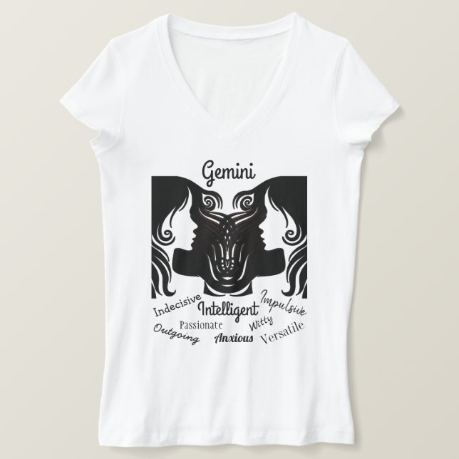 Horoskop - Gemini Merkmale - Twins T-Shirt (Design vorne)