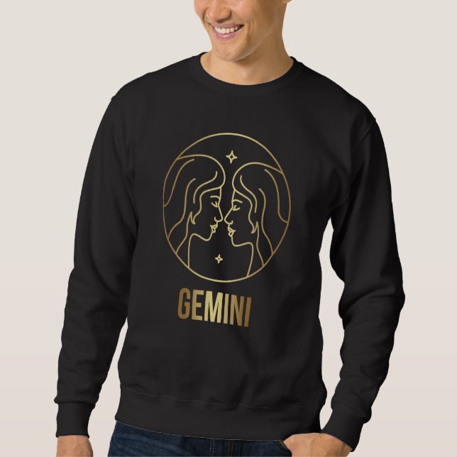 Horoskop Gemini Zodiac Astrologie Design Sweatshirt (Vorderseite)