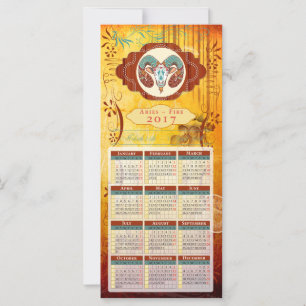 Horoskop-Kalender-Karte 2017 ~ Äries